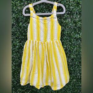 Girls size 5 Tahari Yellow and White Striped Dress